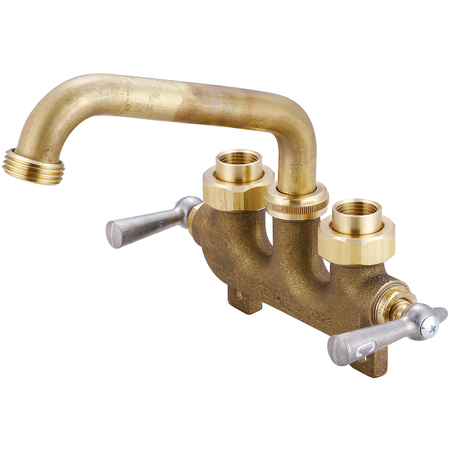 Central Brass Two Handle Laundry Faucet, IP, Cooper Sweat, Centerset, Rough Brass 469